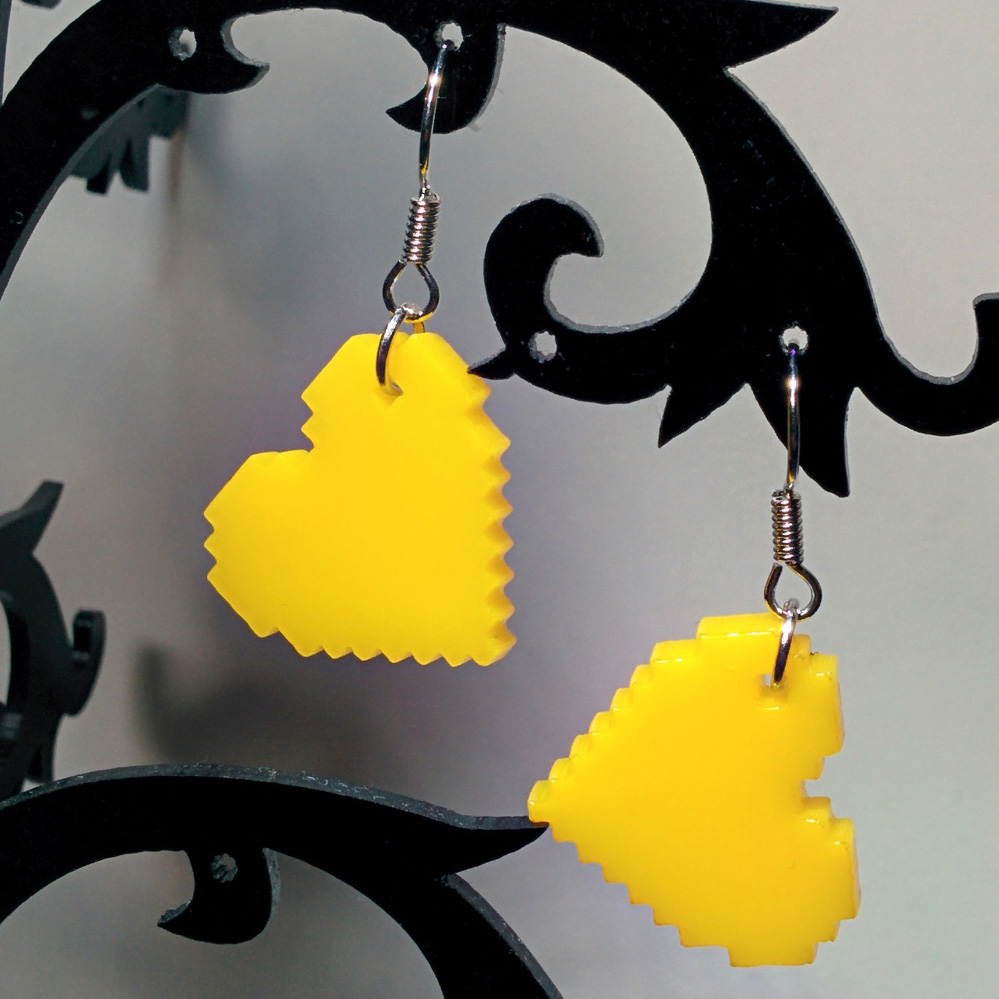 Yellow on sale acrylic earrings